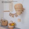 Woven Hot Air Balloon, Rattan Hot Air Balloon Wall Decor, Hot Air Balloon Woven Rattan, Wall Mounted Hot Air Balloon, Floating The Skies Air Balloon for Kids Room Art Photography view 3