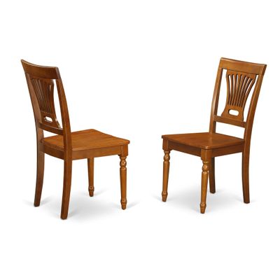 7 PC Kitchen Table and Chair Set - Saddle Brown Wood Finish - Compact Size with Foldable Leaf - Modern Style and Space-Saving Flexibility