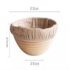 Bread Proofing Basket Bread Proving Basket Large Banneton Bread Proofing Basket, Round Bread Lame, Proofing Basket Kit Banneton Basket Bortfom Baking Tool Bowl With Linen Liner (Size : Round 20cm) view 2