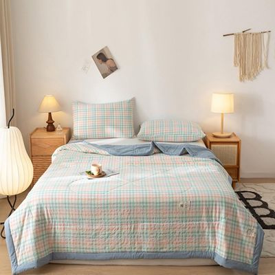 Quilt Summer King Size Quilt Batting Bedding Set Cool Sleeping Summer Blanket Full Size/Queen/California King,Soft Breathable Lightweight Summer Comforter Washable (Color : #12, Size : 200x230cm/7