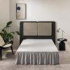 Bed Skirt Queen Size Ruffled Bed Skirt with Split Corners, Queen Bed Skirt 12 Inch Drop, TSUTOMI Queen Size Bed Skirt Light Grey for Ruffled Bed Skirt with Split Corners, Bed Skirt Queen Size view 1