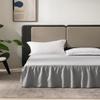 Bed Skirt Queen Size Ruffled Bed Skirt with Split Corners, Queen Bed Skirt 12 Inch Drop, TSUTOMI Queen Size Bed Skirt Light Grey for Ruffled Bed Skirt with Split Corners, Bed Skirt Queen Size view 2