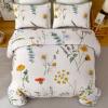Dobuyly Floral Quilt Set Queen Size, Green Yellow Botanical Flower Quilt Bedding Set 3 Pieces, Soft Lightweight Microfiber Bedspread Coverlet Set for All Season, 96"x90" view 2