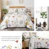 Dobuyly Floral Quilt Set Queen Size, Green Yellow Botanical Flower Quilt Bedding Set 3 Pieces, Soft Lightweight Microfiber Bedspread Coverlet Set for All Season, 96"x90" view 4