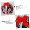GRIRIW 1pc Christmas Flocking Cedar Wreath Artificial Garland for Holiday Decor for Doors Walls and Photo Props Creates Festive Atmosphere view 2