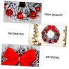 GRIRIW 1pc Christmas Flocking Cedar Wreath Artificial Garland for Holiday Decor for Doors Walls and Photo Props Creates Festive Atmosphere view 4