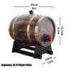 Wooden Whiskey Barrel,3 Liter Oak Wine Barrel,with Stand and Faucet Wood Red Wine Barrel,for Households Cafe Tea House Restaurant Hotel Tequila Brandy view 2
