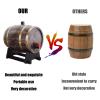 Wooden Whiskey Barrel,3 Liter Oak Wine Barrel,with Stand and Faucet Wood Red Wine Barrel,for Households Cafe Tea House Restaurant Hotel Tequila Brandy view 3