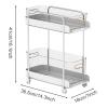 PZEOB Narrow Bookshelf Multi-Layer Bookshelves Stainless Steel Mobile Bookshelf with Wheels Rotating Bookshelf Fashion Floor Standing Book Shelf Perfect Display view 3