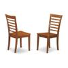 7 PC Kitchen Tables and Chair Set, Saddle Brown Wood Finish, 32x60 Table with 12" Leaf, 6 Stylish Chairs, Space-Saving & Elegant view 1