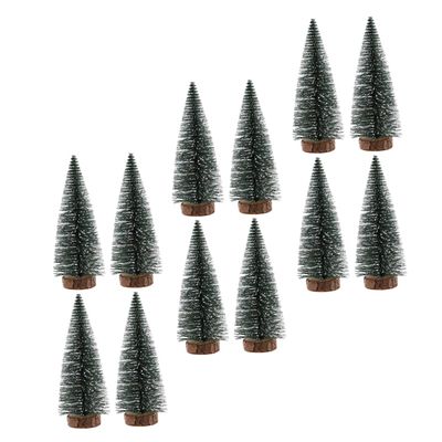 Xmas Showcase Decor Christmas Tree Decor Small Tree 12pcs
