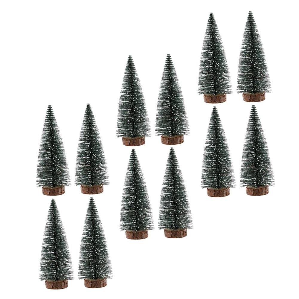 Xmas Showcase Decor Christmas Tree Decor Small Tree 12pcs