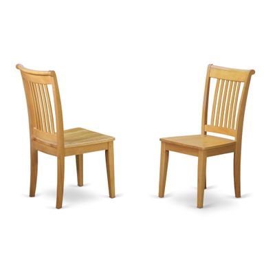 Ergode 5-Piece Dinette Table Set - Traditional Design with a Contemporary Twist - Square Table and 4 Dining Chairs with Wood Seats - Oak Finish