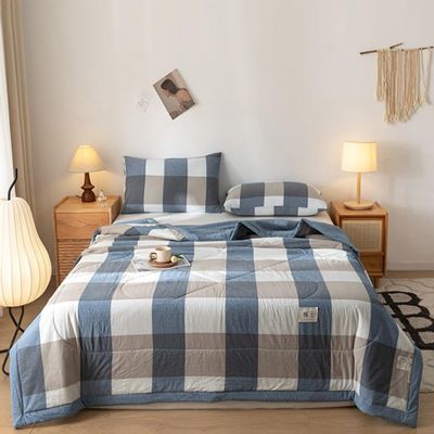 Quilt Summer King Size Quilt Batting Bedding Set Cool Sleeping Summer Blanket Full Size/Queen/California King,Soft Breathable Lightweight Summer Comforter Washable (Color : #5, Size : 150x200cm/59