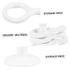 IMIKEYA 1set Restaurant Chopsticks Holder Stand Ceramic Multi-use Cutlery Rest for Tableware for Home Hotel Fast Food Restaurants view 2