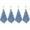 Paisley Hand Towels for Adult and Children Multipurpose Absorbent Towel Bathroom 11.8in Small Square Towel with Hanging Rope Kitchen Tea Dish Thin Towels Soft Handkerchief 4PCS view 1
