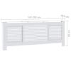 XIHAADOY Cupboard Storage MDF Radiator Cover White Side Stand Radiator Cabinet Shelf for Home Office Living Room Bedroom view 2