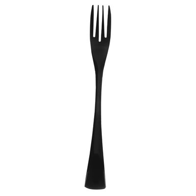 IMIKEYA Black Silverware for Salad Serving Utensils Stainless Steel Fork Hotel Tableware Lightweight and Mirror Polish Surface Design
