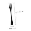 IMIKEYA Black Silverware for Salad Serving Utensils Stainless Steel Fork Hotel Tableware Lightweight and Mirror Polish Surface Design view 3