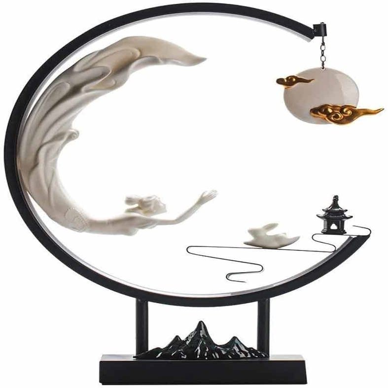 aiqiua Backflow Incense Burner Lamp Ring Living Room Entrance Home DecorationIt Helps with Meditation and Relaxation, Stress Relief and Sleep