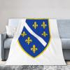 Flag of Bosnia and Herzegovina (19921998) Throw Blanket for Couch Bed Sofa Soft Comfortable Blanket 80"x60" Flannel Blankets & Throws view 2