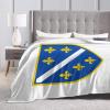 Flag of Bosnia and Herzegovina (19921998) Throw Blanket for Couch Bed Sofa Soft Comfortable Blanket 80"x60" Flannel Blankets & Throws view 3