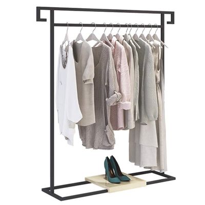 JYHBSHCC Heavy Clothes Rails, Metal Clothing Display Racks, Shoe and Hat Storage Racks Bedroom Indoor Hangers Independent/Black/120cm
