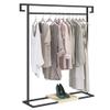 JYHBSHCC Heavy Clothes Rails, Metal Clothing Display Racks, Shoe and Hat Storage Racks Bedroom Indoor Hangers Independent/Black/120cm view 1
