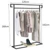 JYHBSHCC Heavy Clothes Rails, Metal Clothing Display Racks, Shoe and Hat Storage Racks Bedroom Indoor Hangers Independent/Black/120cm view 2