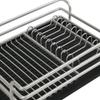 HUQHUMSK Dish Rack, Dish Drain Rack Classic Morden Style Dish Drying Rack Rustproof Metal Aluminum Black Cutlery Holder Dish Racks (Color : Black, Size : 40X29Cm) Cutlery Racks view 1