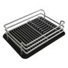 HUQHUMSK Dish Rack, Dish Drain Rack Classic Morden Style Dish Drying Rack Rustproof Metal Aluminum Black Cutlery Holder Dish Racks (Color : Black, Size : 40X29Cm) Cutlery Racks view 3