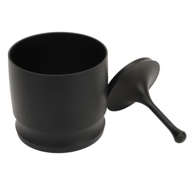 Asixxsix Stainless Steel Coffee Dosing Rings Press, 58mm Coffee Powder Picker Aluminium Alloy Coffee Dosing Cup, Coffee Accessories, Coffee Dosing Powder Receiver Container (Black