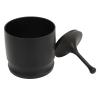 Asixxsix Stainless Steel Coffee Dosing Rings Press, 58mm Coffee Powder Picker Aluminium Alloy Coffee Dosing Cup, Coffee Accessories, Coffee Dosing Powder Receiver Container (Black view 1