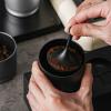 Asixxsix Stainless Steel Coffee Dosing Rings Press, 58mm Coffee Powder Picker Aluminium Alloy Coffee Dosing Cup, Coffee Accessories, Coffee Dosing Powder Receiver Container (Black view 2