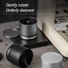 Asixxsix Stainless Steel Coffee Dosing Rings Press, 58mm Coffee Powder Picker Aluminium Alloy Coffee Dosing Cup, Coffee Accessories, Coffee Dosing Powder Receiver Container (Black view 3