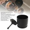 Asixxsix Stainless Steel Coffee Dosing Rings Press, 58mm Coffee Powder Picker Aluminium Alloy Coffee Dosing Cup, Coffee Accessories, Coffee Dosing Powder Receiver Container (Black view 4