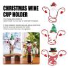 Christmas Decorations Holiday Wine Bottle Glass Holders Desktop Organizer Rack For Bar Home Display Stand Cabinet Supply Wine Glass Holder Stand view 4