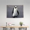 Cute Penguin Print Tapestry,Art Decor Print Fabric For Bedroom Living Room College Dorm view 3