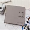 Personalized Guest Book - 11.5" x 8.5" Premium Custom Guest Signing Book with Bookmark and Blank Pages for Wedding Reception Table Decoration Engagement Birthday Party Event, Gray view 2