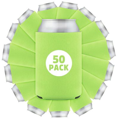 50 Pcs Bulk Blank Collapsible Can Coolers - Perfect For Sublimation Printing, HTV, Screen Printing or DIY Crafts (Pistachio)