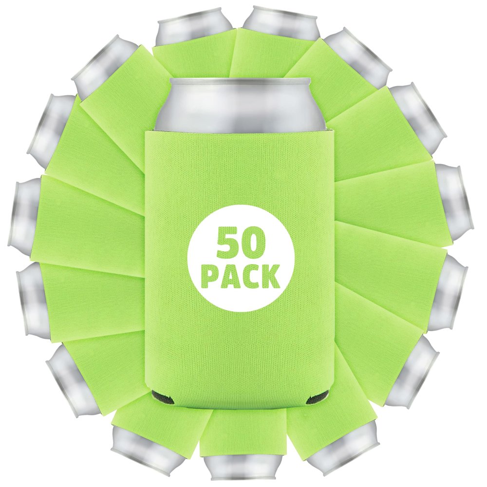 50 Pcs Bulk Blank Collapsible Can Coolers - Perfect For Sublimation Printing, HTV, Screen Printing or DIY Crafts (Pistachio)