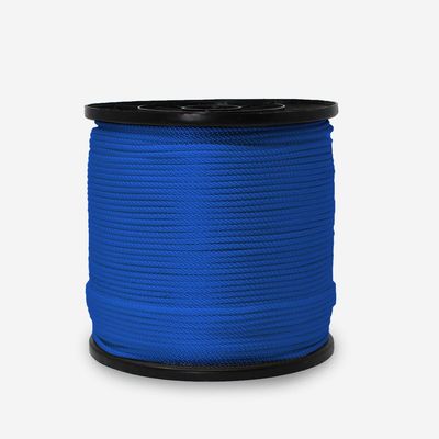Hercules Bulk Ropes Solid Braid Nylon Rope (Blue, 3/16"" x 50')