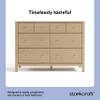Storkcraft Horizon 6 Drawer Dresser (Driftwood)  GREENGUARD Gold Certified Dresser for Nursery & Kids Room, Modern Storage with Interlocking Drawer System view 4