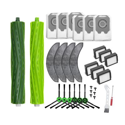 Filter,Brush,Dust Bag Replacement Parts Compatible with iRobot Roomba Combo 10 max j10+ j7+ j9+ Plus Robot Vacuum & Mop Cleaner Aceesories (24 pack Brush+fiilter+mop+Bag kit For Combo J7+ J9+)