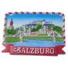3D Salzburg Austria Fridge Magnet Tourist Souvenir Refrigerator Decoration Resin Hand Painted Craft Collection view 3