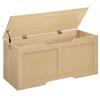 HOOBRO Storage Bench, 43.3" Toy Box, Rattan-Like Storage Chest, Sturdy Entryway Bench Supports 220 lb, Toy Chest, Safety Hinge, U-Shaped Opening, Easy Assembly, Natural NL22CW01 view 1