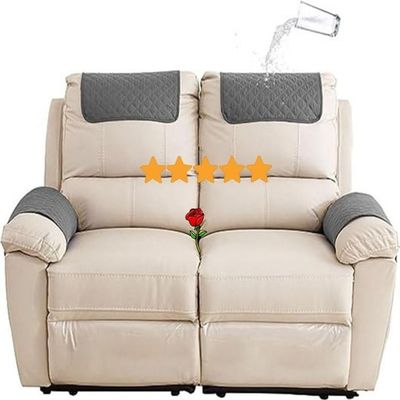 Sofa Armrest Cover Headrest Cover Recliner Chair Arm Cover Sofa Headrest Slipcovers Nonslip Waterproof Armchair Cover for Recliner Leather Sofa Couch Protector Modern a ( Color : 1 Dark Gray , Size :