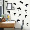 MEFOSS 14 PCS 3D Dragon Wall Decals Creative Dragon PVC Wall Stickers Self-Adhesive Dragon Wall Art Decor for Kids Room Playroom Classroom Holiday Decoration, Black, DD008 view 1