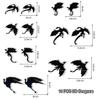 MEFOSS 14 PCS 3D Dragon Wall Decals Creative Dragon PVC Wall Stickers Self-Adhesive Dragon Wall Art Decor for Kids Room Playroom Classroom Holiday Decoration, Black, DD008 view 3