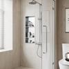 Neodrain 12X30 Inch Brushed Three Layers Stainless Steel Shower Niche, NO Tile Needed Recessed Niche Shelf for Bathroom Storage, 3-Tier Recessed Built-in Wall Niche view 2